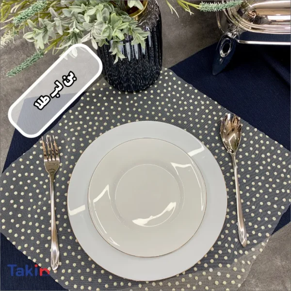 سرویس آرکوپال لب طلا گرد طرح بن 6 نفره 26 پارچه قالب کورل