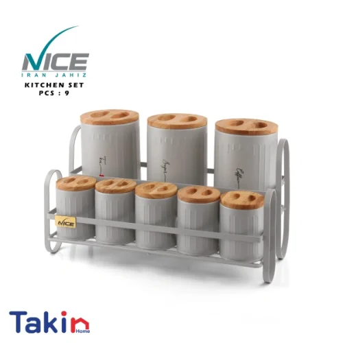 سرویس آشپزخانه 9 پارچه درب چوب رمانتیک فیلی